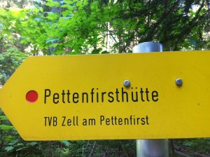 Wegweiser Pettenfirsthütte