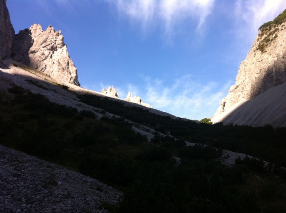 Die letzten Meter von der Hütte zur Gsengscharte