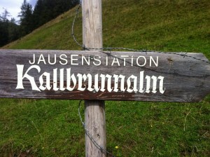 Wegweiser Kallbrunnalm