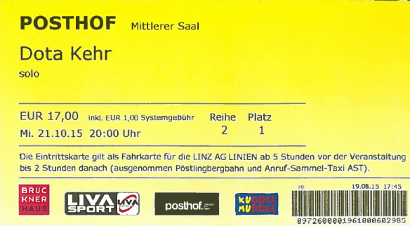 Dota Eintrittskarte